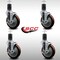 Service Caster 5'' SS Maroon Poly Swivel 1-5/8'' Expanding Stem Caster Set with Brake, 4PK SCC-SSEX20S514-PPUB-MRN-TLB-158-4 - alternate 3